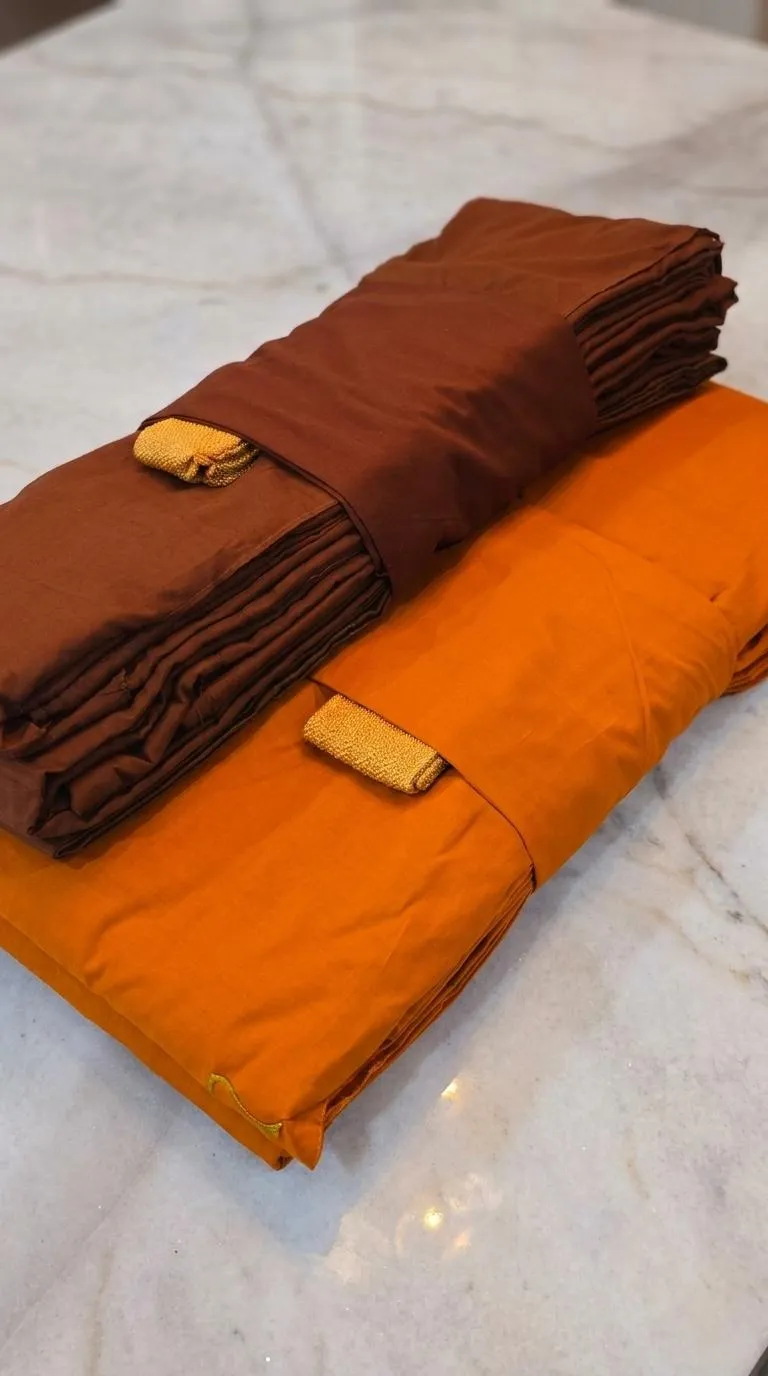 Monk Robe Set Custom Made Extra Large | Premium Thai Cotton (Muslin)