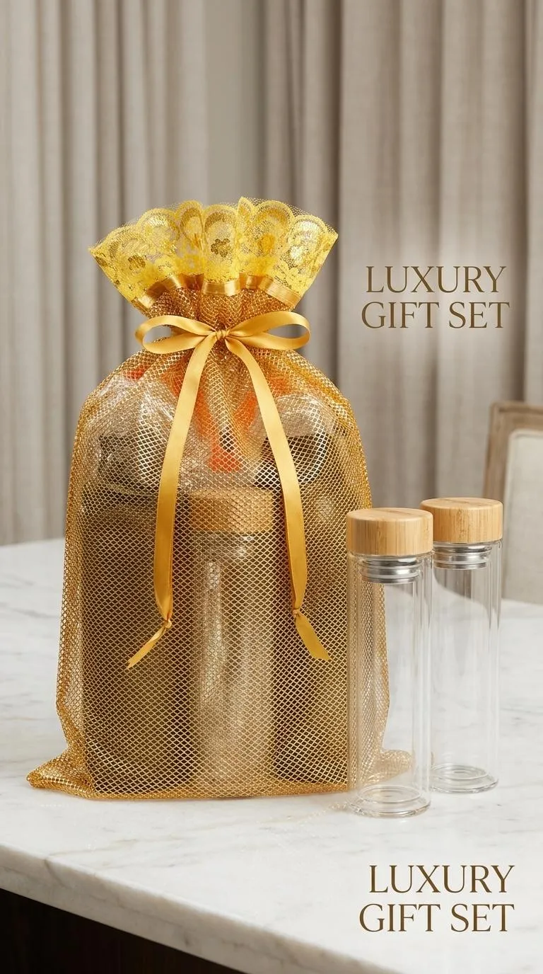 Lotus Premium Golden Net Gift Bag