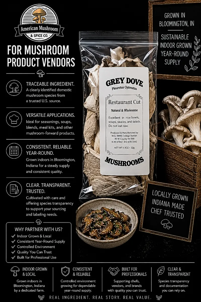 American Mushroom & Spice: Vegan Broth Base (Pleurotus ostreatus)