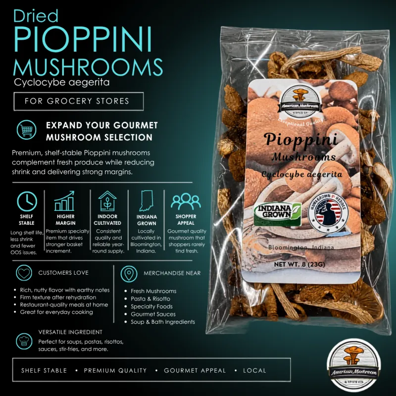 American Mushroom & Spice: Dried Pioppini Mushroom