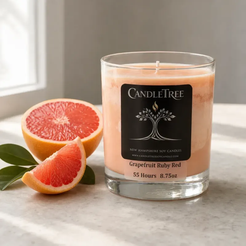 Grapefruit Ruby Red Hand-Poured Soy Candle