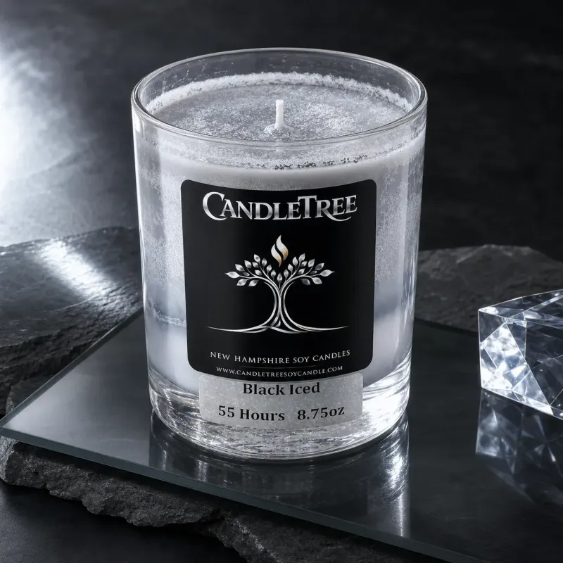 Black Iced Hand-Poured Soy Candle