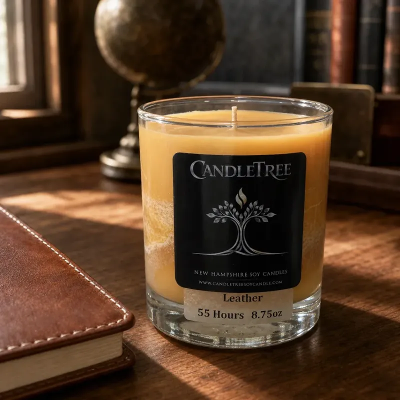 Leather Hand-Poured Soy Candle
