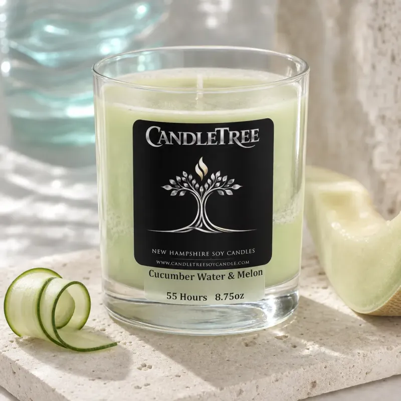 Cucumber Water & Melon Hand-Poured Soy Candle