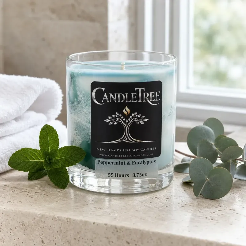 Peppermint & Eucalyptus Hand-Poured Soy Candle