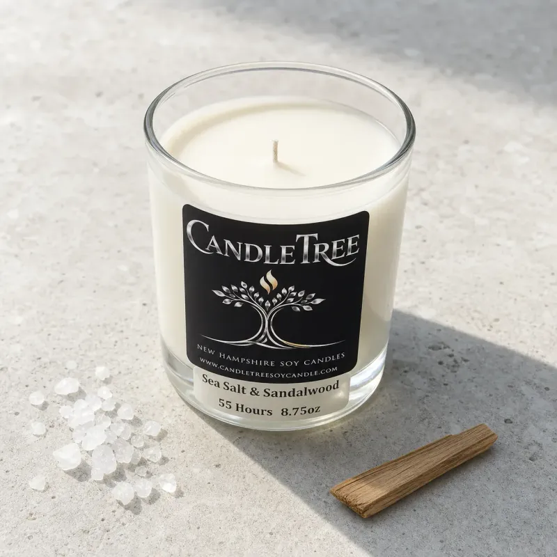 Sea Salt & Sandalwood Hand-Poured Soy Candle