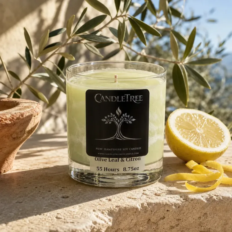 Olive Leaf & Citron Hand-Poured Soy Candle