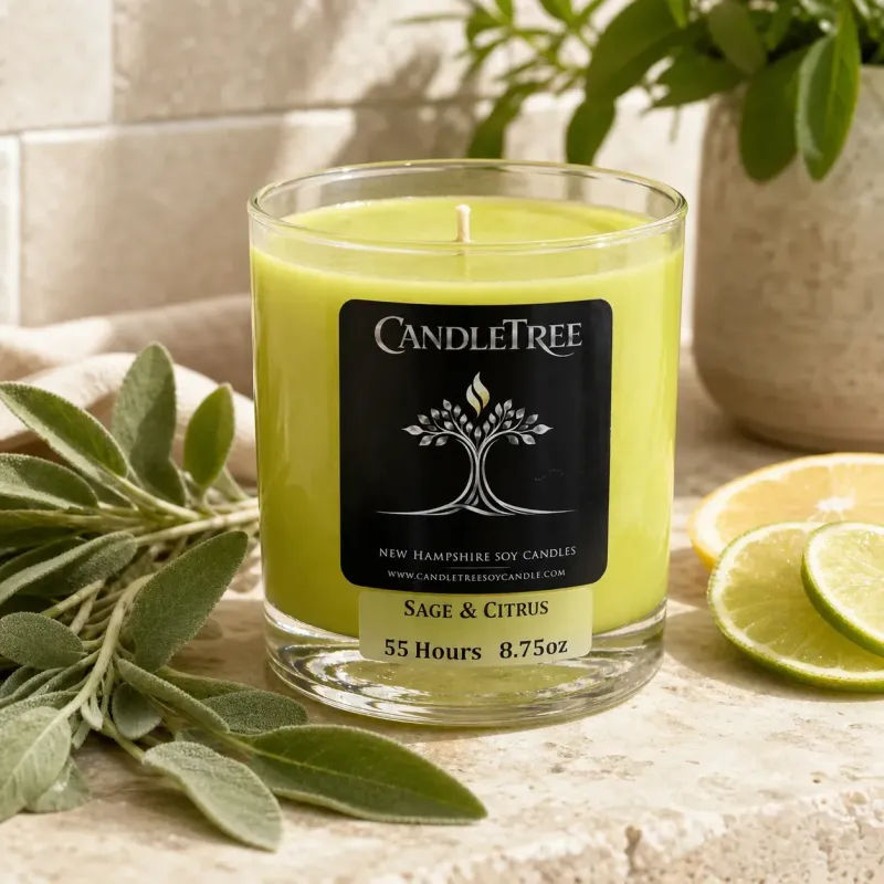 Sage & Citrus Hand-Poured Soy Candle