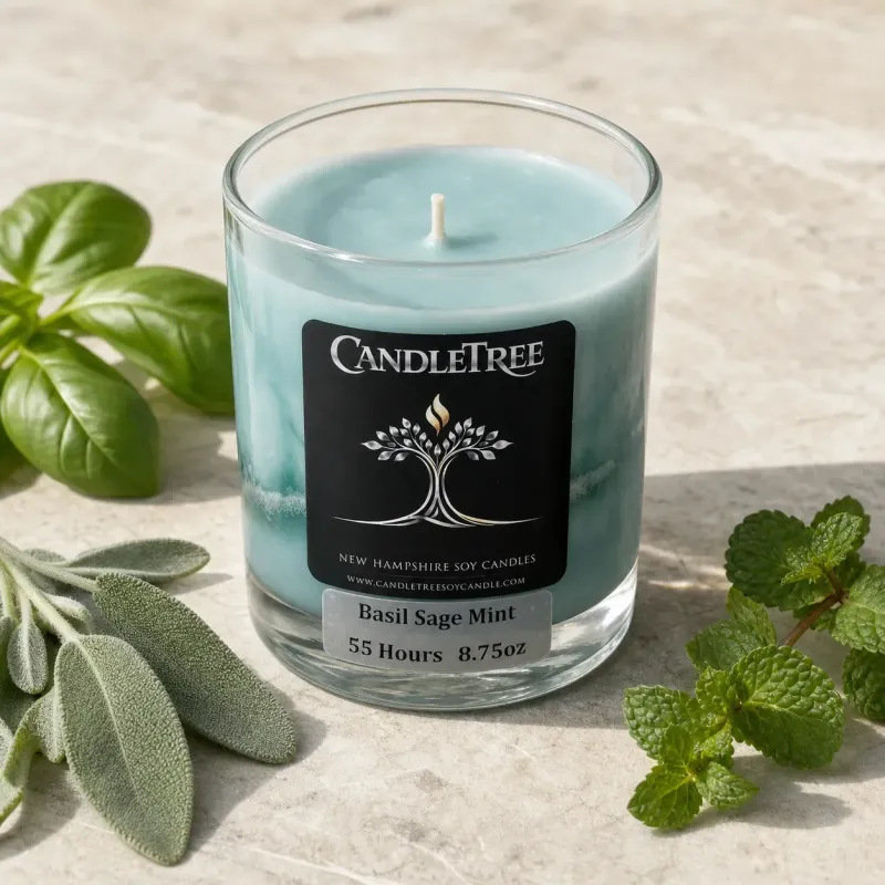 Basil Sage Mint Hand-Poured Soy Candle