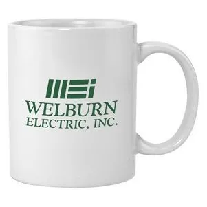 11 Oz. White Economy Ceramic Coffee Mug
