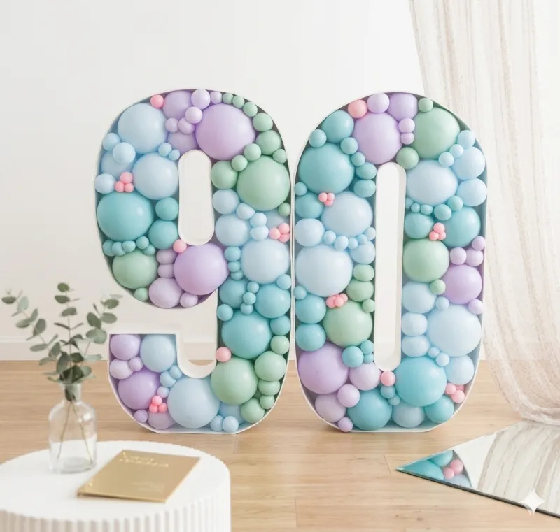 Custom Mosaic Number Balloon Sculpture Number 1