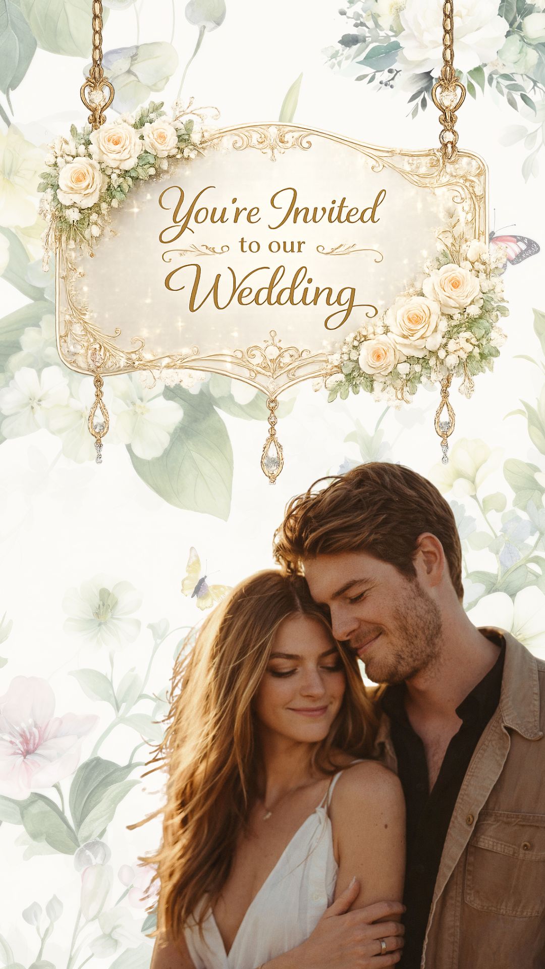 Copy of Floral Green Wedding RSVP Template