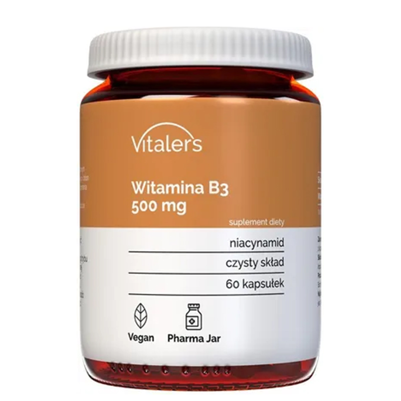 Витамин B3 (никотинамид) 500 mg Хранителна добавка, 60 капсули