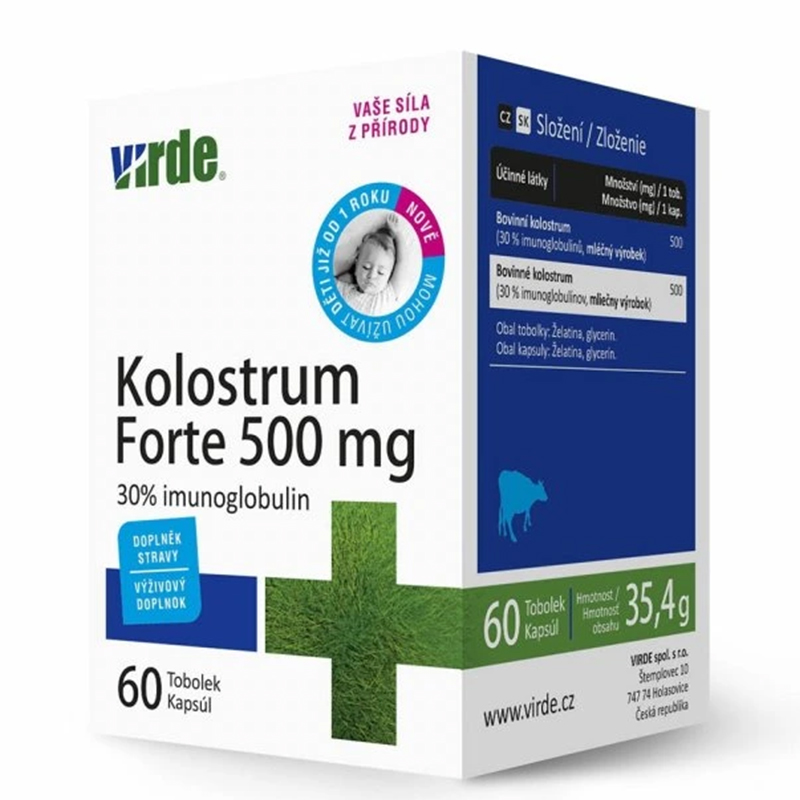 Коластра (говежда) Форте 500 mg  Хранителна добавка, 60 капсули