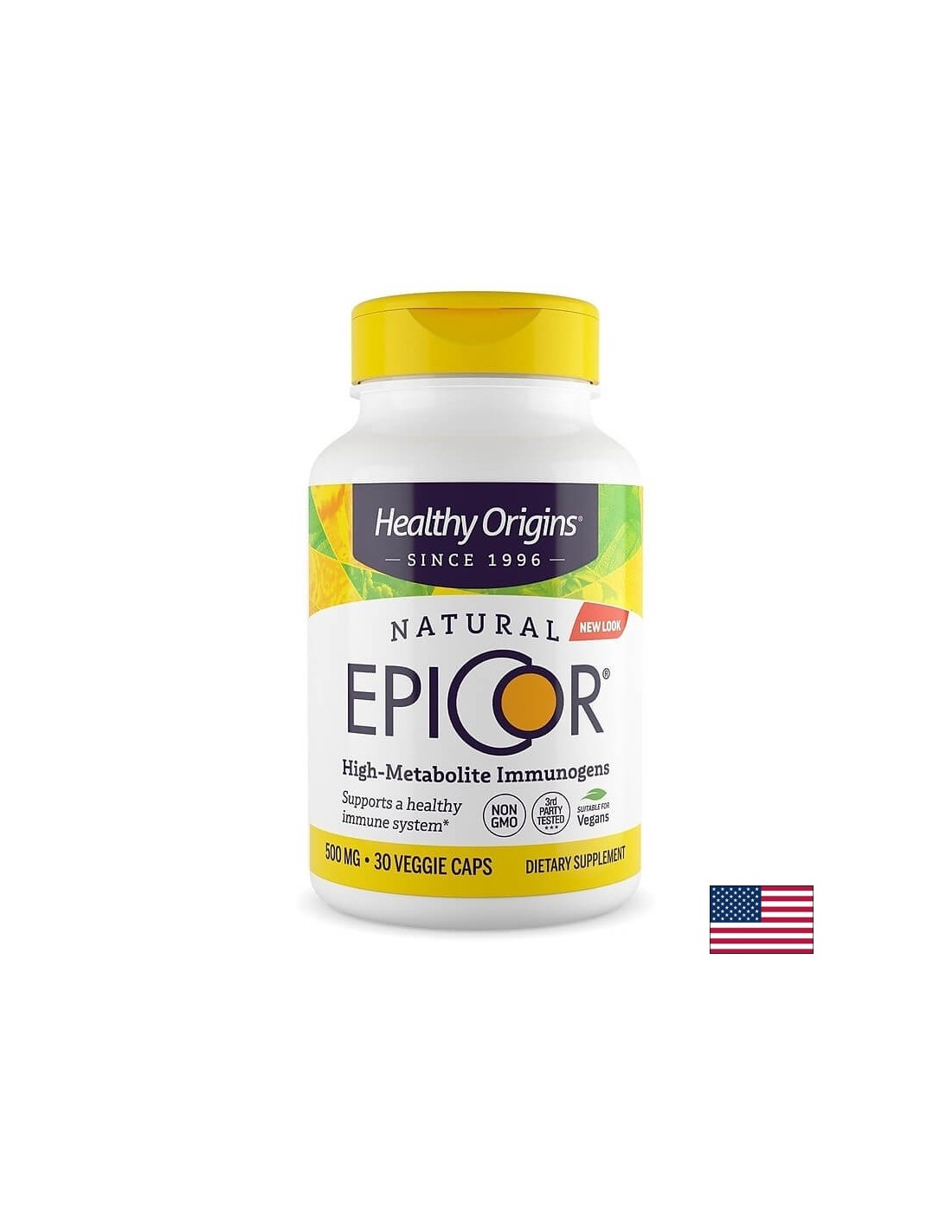 EpiCor® (Saccharomyces cerevisiae) - сушено-ферментирали дрожди Имунитет и здравословна чревна флора 500 mg, 30 капсули