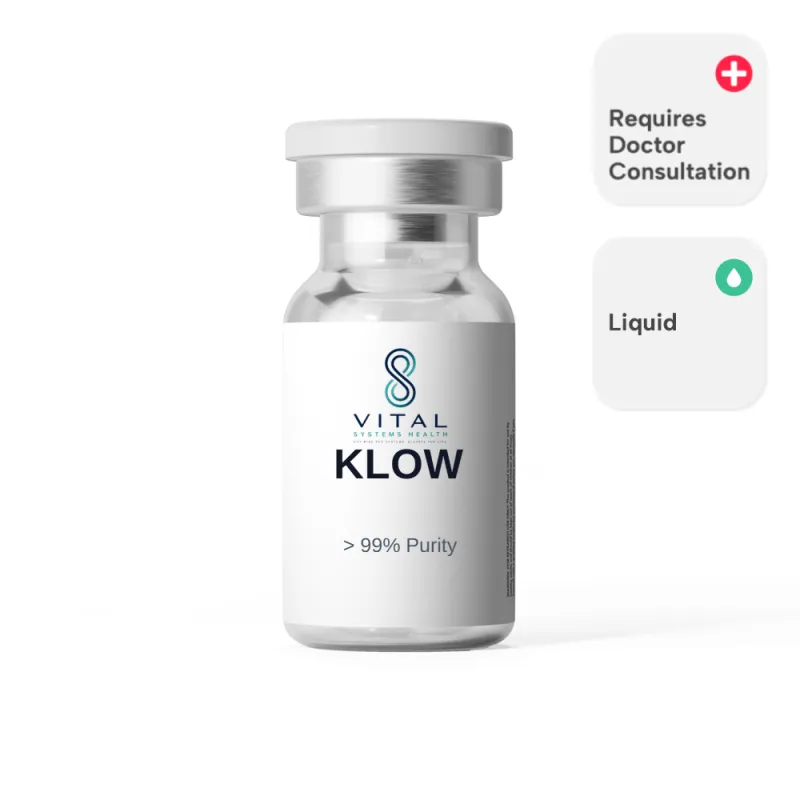 KLOW (BPC-157 / GHK-Cu / KPV / TB-500) 15/50/15/15mg (5mL) (Liquid)
