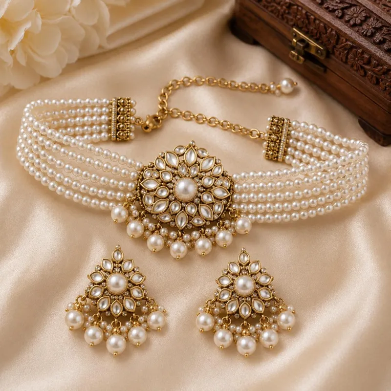 Pearl Elegance Choker Set