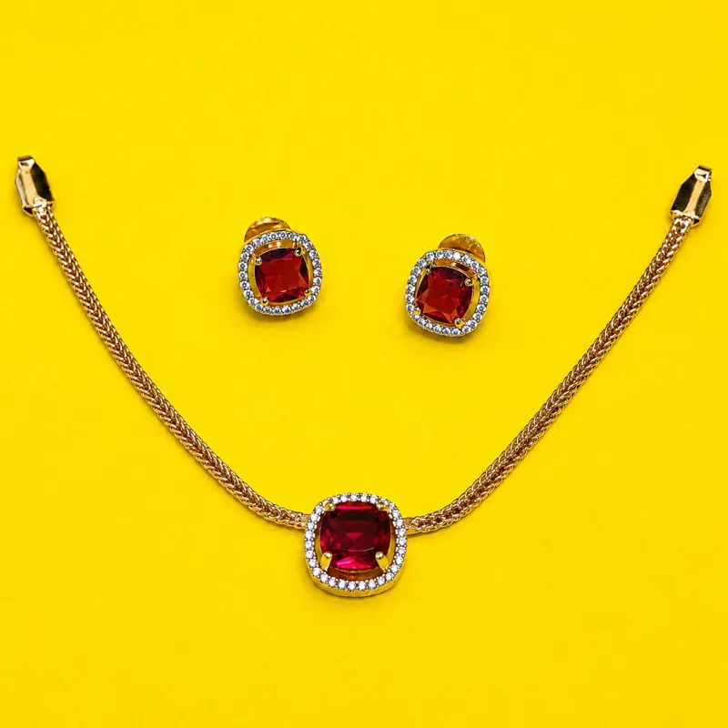 Ruby Royale Pendant Set