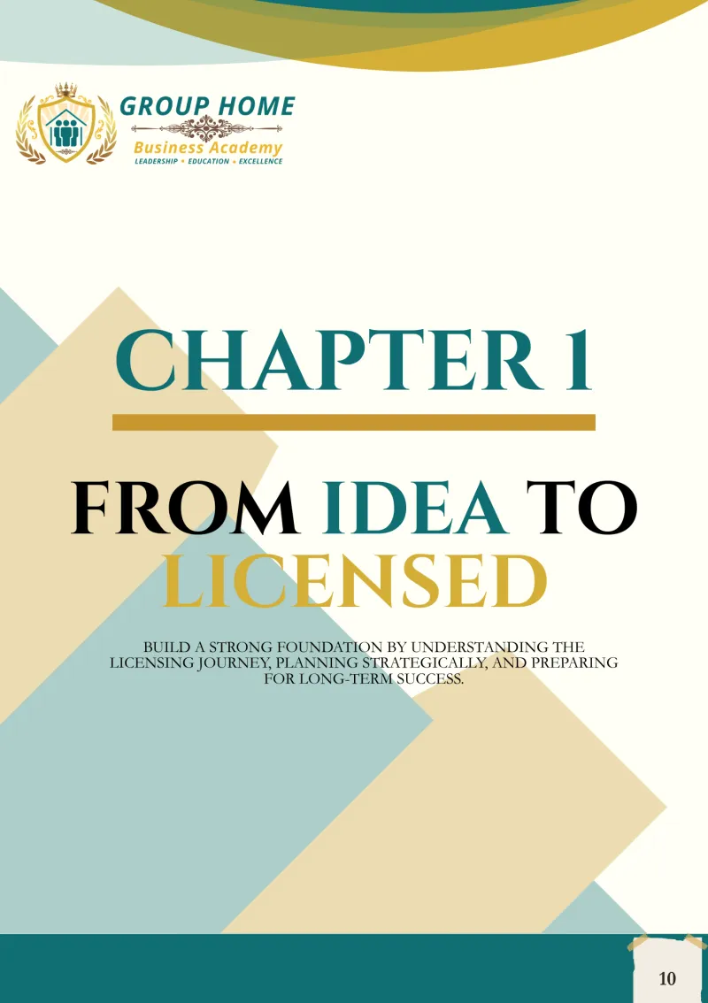 From Idea To Licensed - Chapter 1 Workbook