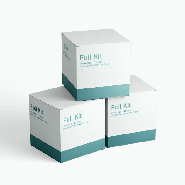 Full Kit (10 syringes, 10 swabs, One 10ml Bacteriostatic Water)