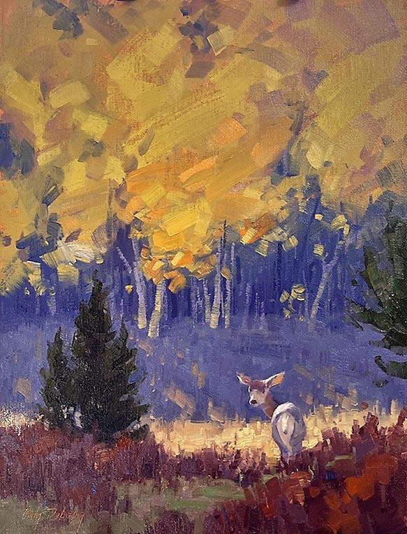 Looking back at Autumn - 9 x 12in