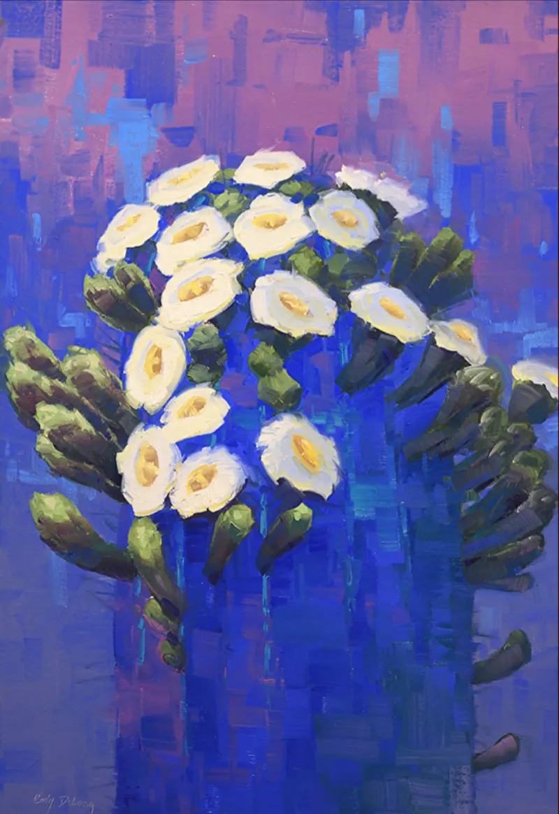 Saguaro in blue