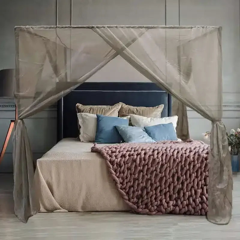 EMF 5G Protection BlocSilver® Four Poster Bed Canopy With Steel Frame