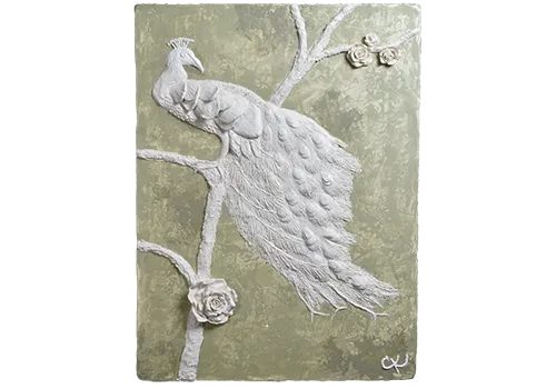 Serenade of Feathers and Flora (24” x 36”)
