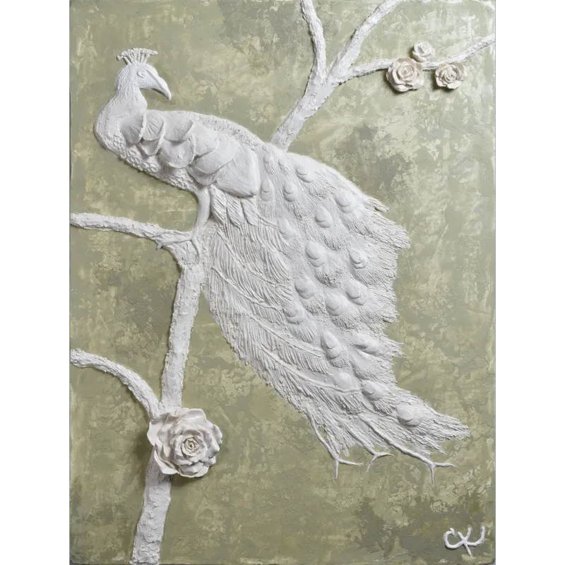 Serenade of Feathers and Flora (24” x 36”)
