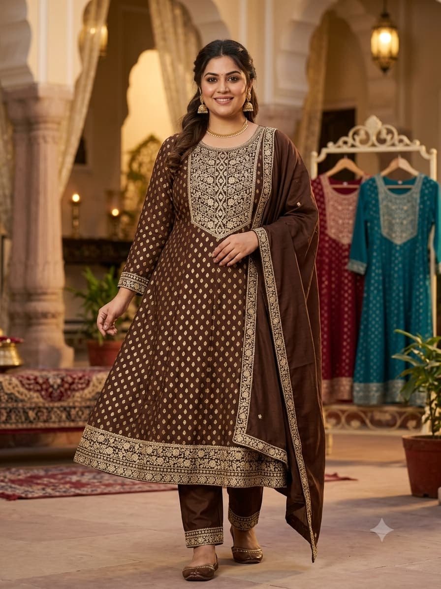Coffee Brown Anarkali