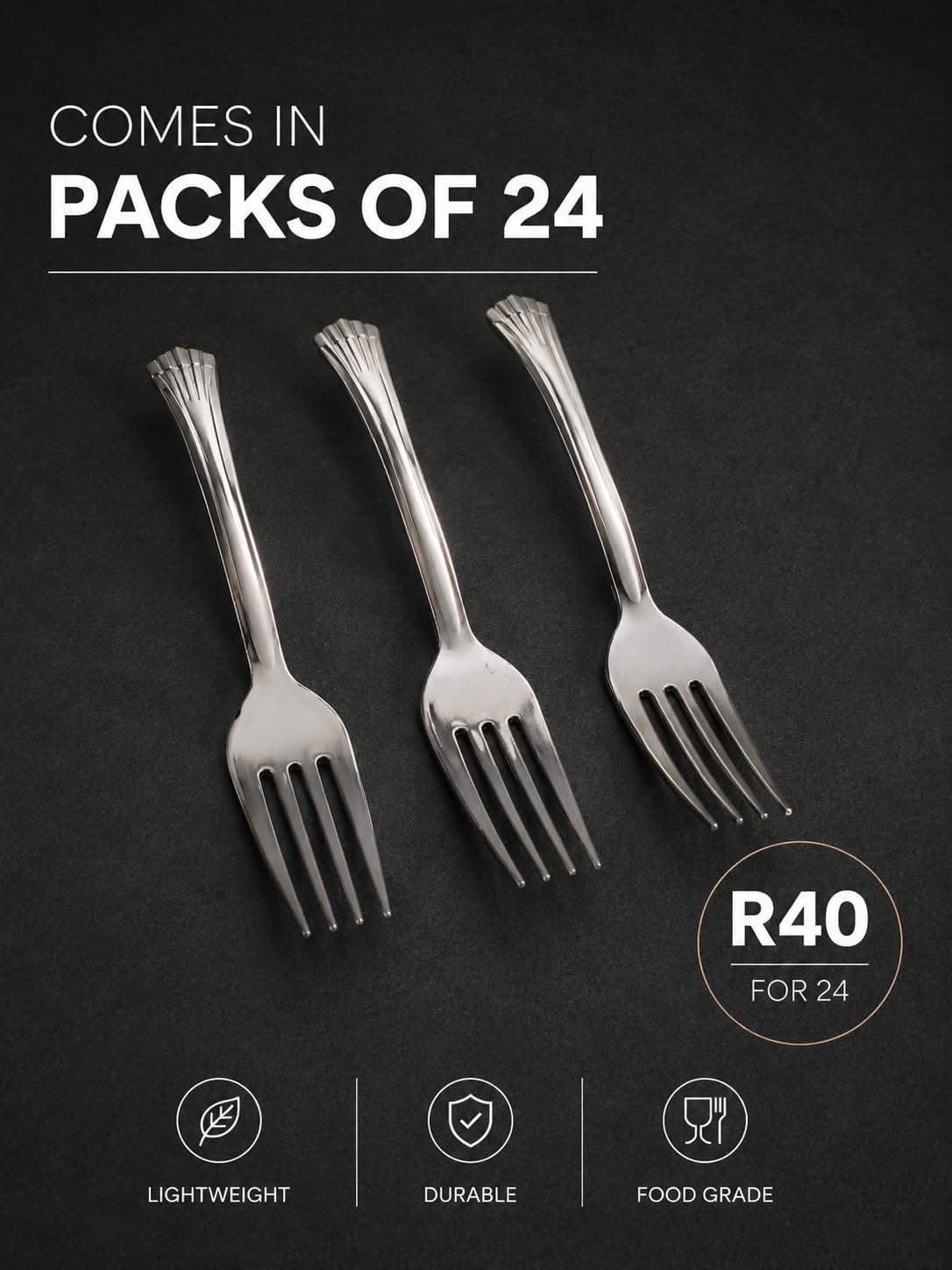 Gun Metal Forks