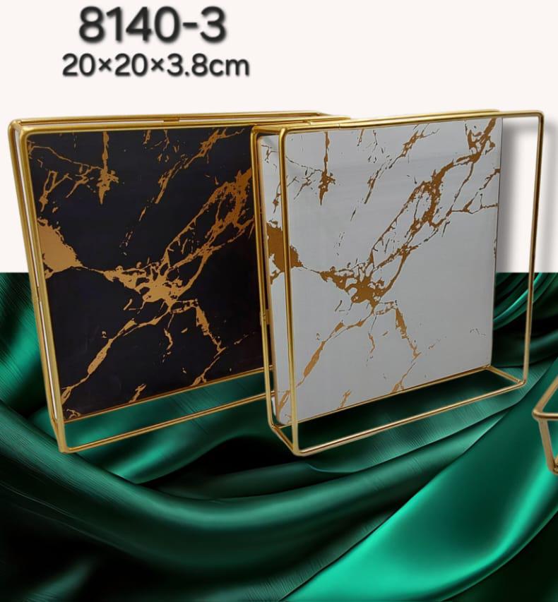 Square White Marble Tray