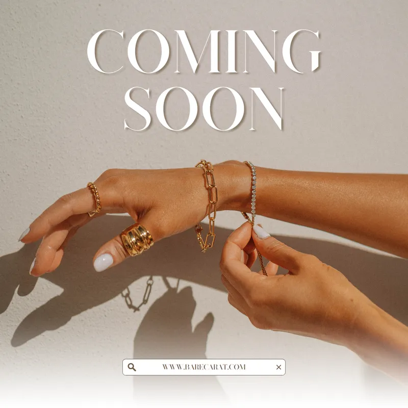 Coming Soon teaser post for a jewelry collection