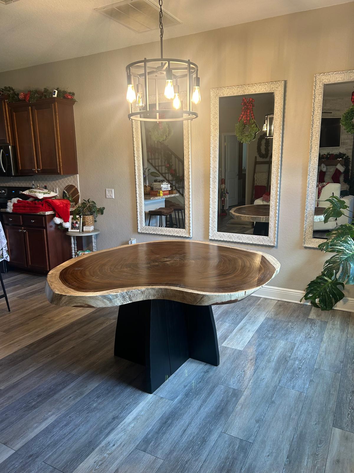 Custom Made Round Live Edge Table