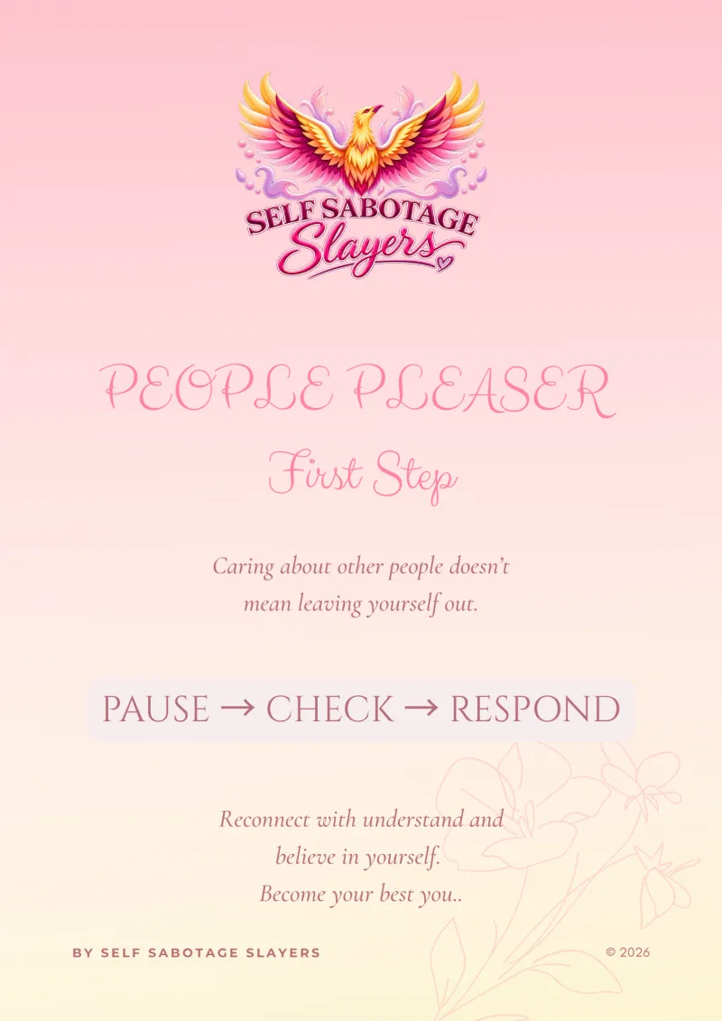 People Pleaser – Your First Step
