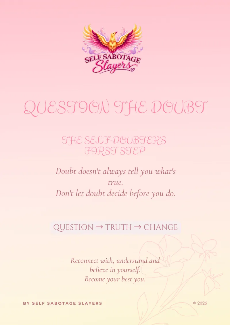 Self-Doubter – Your First Step