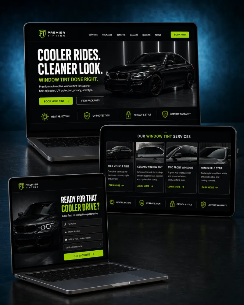 Window Tint Landing Page