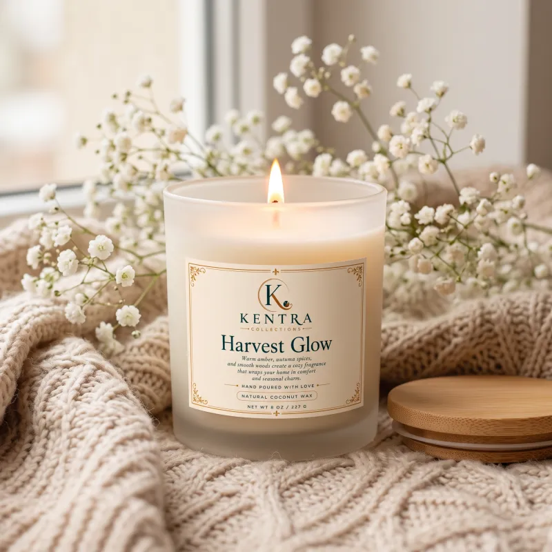 Harvest Glow Scented Candle – Natural Coconut Wax – 8 oz