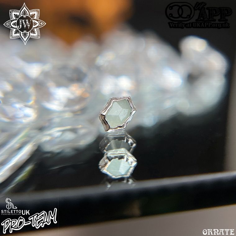 Buddha Jewelry Official - Pump Up The Volume with Aquamarine 14k White Gold