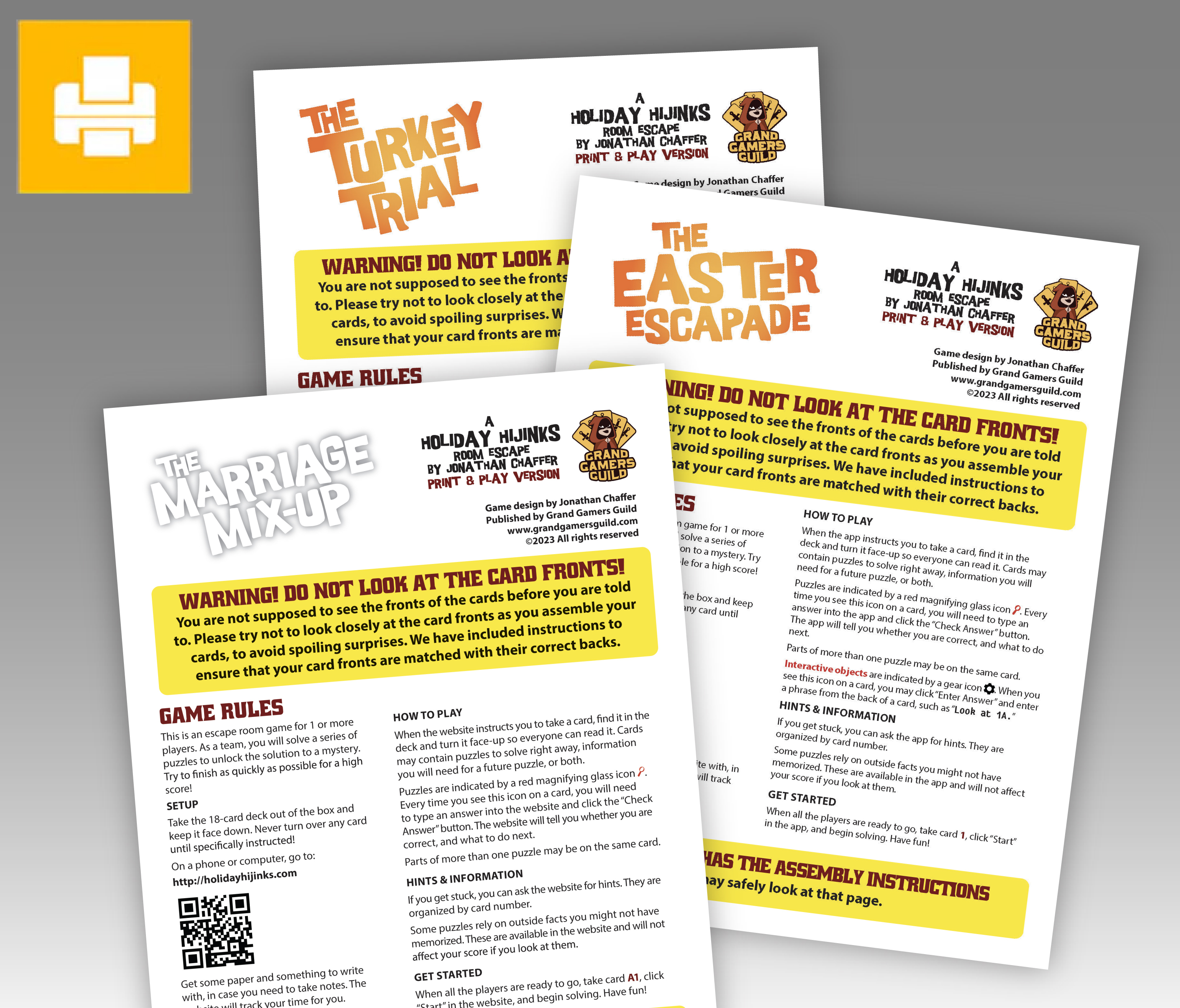 Holiday Hijinks Bundle #3 (Printable)