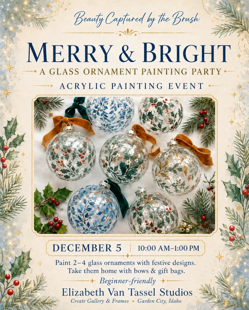 Merry & Bright A Glass Ornament Painting Party