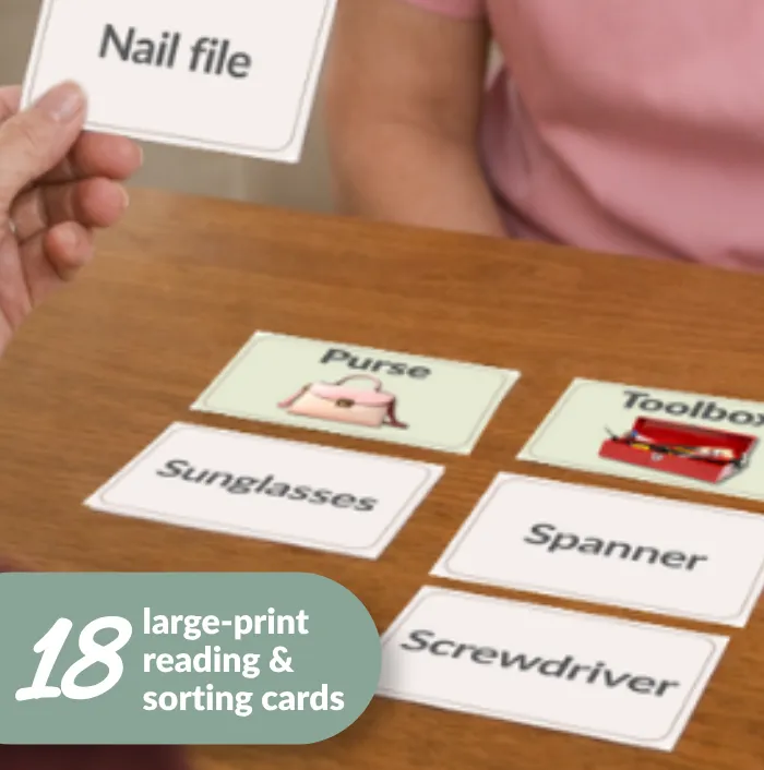 Purse or Toolbox? – Large-Print Word Sorting Dementia Activity