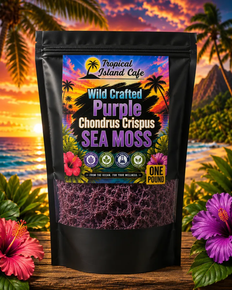 Wild Crafted Purple Sea Moss - Dry 1 lb