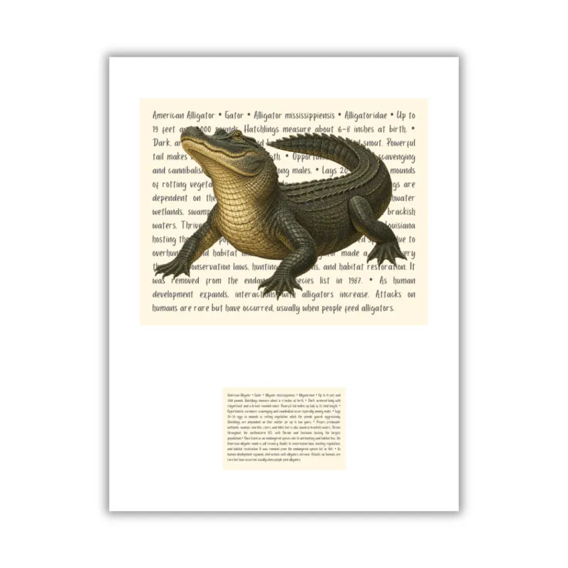 American Alligator Signature Proof
