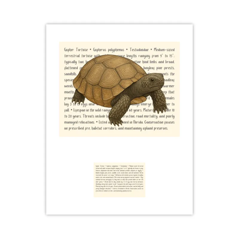 Gopher Tortoise Live Wildly Signature Proof