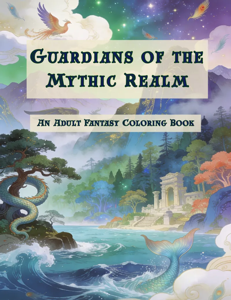 Guardians of the Mythic Realm Adult Coloring Book