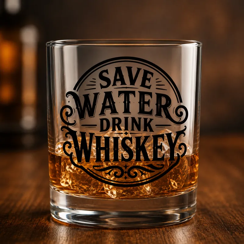 Save Water, Drink Whiskey Glass