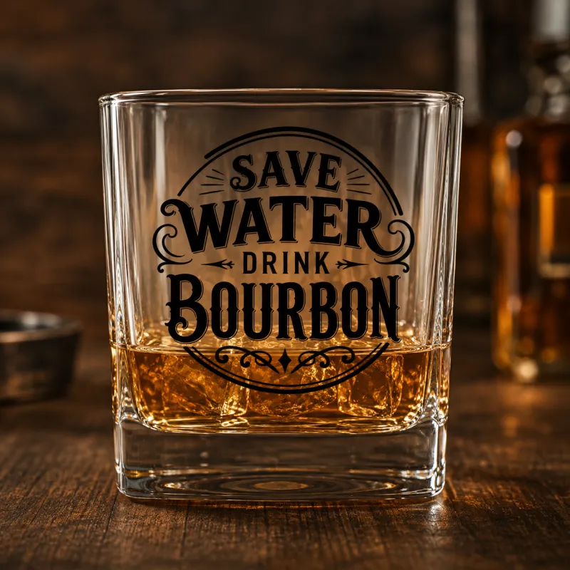 Save Water, Drink Bourbon Glass