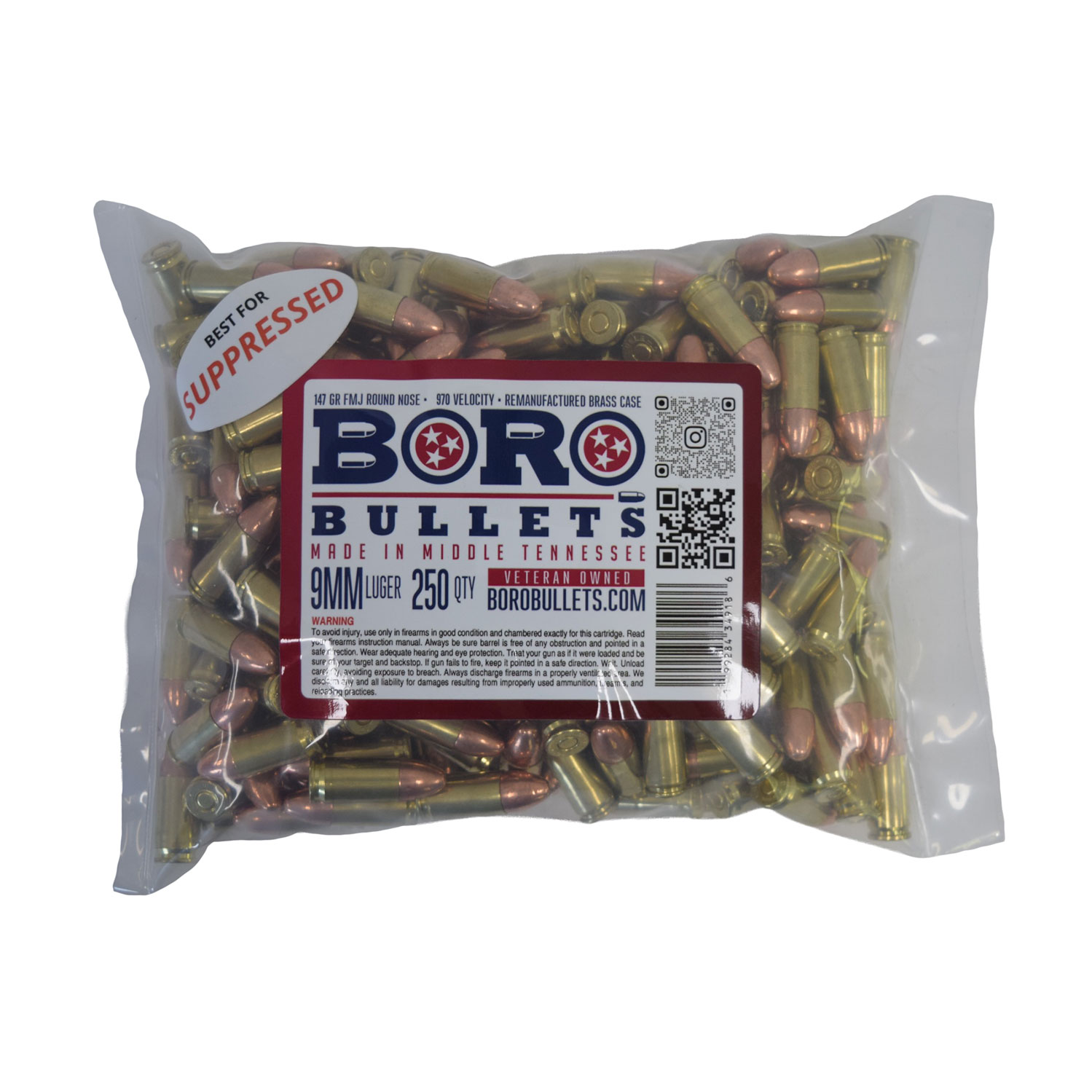 9MM Luger 147 Grain FMJ