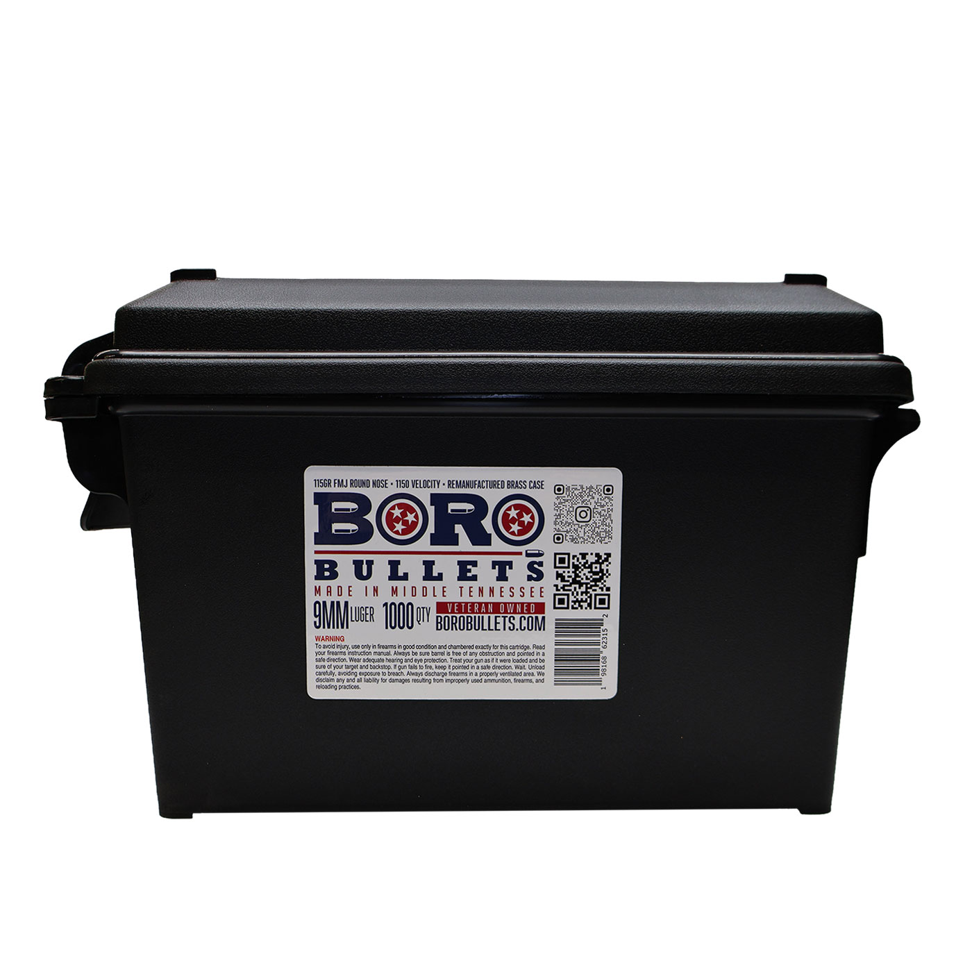 9MM Luger - 1000 Count Ammo Can